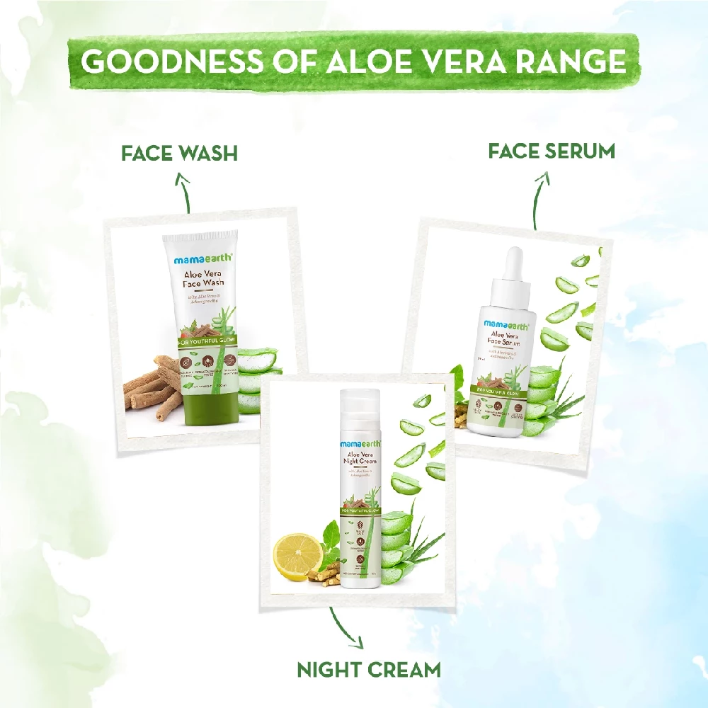 Aloe Vera Night Cream with Aloe Vera and Ashwagandha for a Youthful Glow, 50g-6.webp